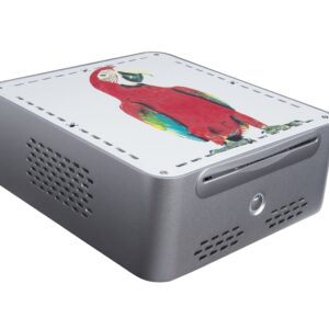 Slim Mini Computer Case Black Aluminum Mini ITX by Integer Computers Model PrintCase A-Q5