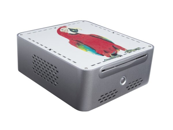 Slim Mini Computer Case Black Aluminum Mini ITX by Integer Computers Model PrintCase A-Q5
