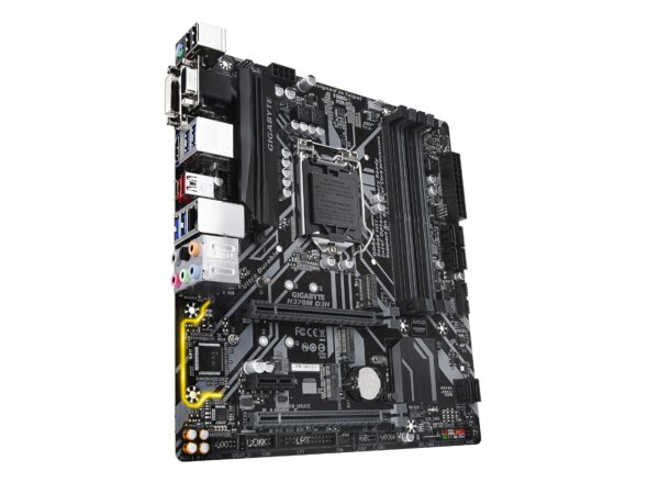 GIGABYTE H370M D3H (LGA1151/Intel/Micro ATX/2-Way Crossfire/DDR4/USB 3.1 Gen 2 (USB3.1) Type A/M.2/Motherboard) (Renewed) - Image 3