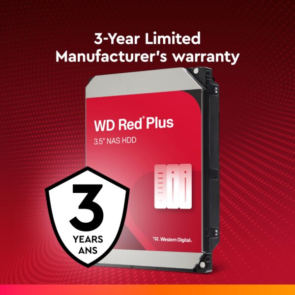 Western Digital 4TB WD Red Plus NAS Internal Hard Drive HDD - 5400 RPM, SATA 6 Gb/s, CMR, 256 MB Cache, 3.5 -WD40EFPX (Renewed) - Image 6