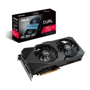 ASUS AMD Radeon RX 5700 Overclocked 8G GDDR6 Dual Fan EVO Edition HDMI DisplayPort Gaming Graphics Card (DUAL-RX5700-O8G-EVO) (Renewed)