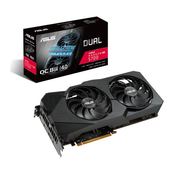 ASUS AMD Radeon RX 5700 Overclocked 8G GDDR6 Dual Fan EVO Edition HDMI DisplayPort Gaming Graphics Card (DUAL-RX5700-O8G-EVO) (Renewed)