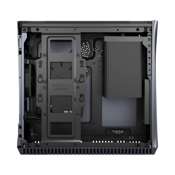 Fractal Design Era ITX Titanium Gray – Walnut Top Panel – Mini-ITX Computer Case – Small Form Factor – Water-Cooling Ready – USB Type-C - Aluminium - Image 11