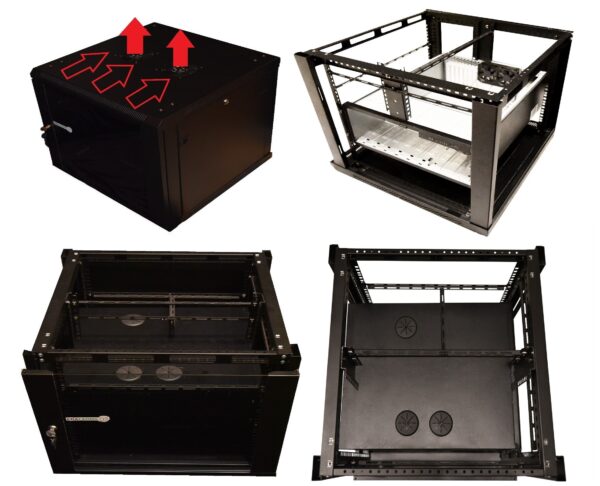 Era Farms 8-14 GPU Enclosed Mining Case 3 PSU Capacity, Steel, Black, Tower - Image 5