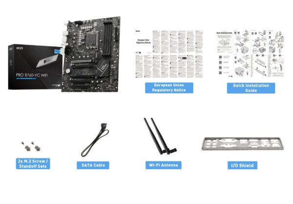 MSI PRO B760-VC WiFi ProSeries Motherboard (Supports 12th/13th Gen Intel Processors, LGA 1700, DDR5, PCIe 4.0, M.2, 2.5Gbps LAN, USB 3.2 Gen2, Wi-Fi 5, ATX) (Renewed) - Image 7