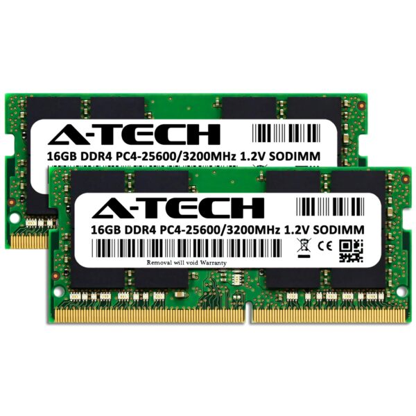A-Tech 32GB Kit (2x16GB) RAM for MSI Vector GP66 12U (DDR4), 12UGS, 12UH, 12UHS Gaming Laptop | DDR4 3200MHz PC4-25600 SODIMM 1.2V 260-Pin Non-ECC SO-DIMM Memory Upgrade - Image 2