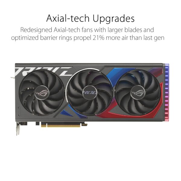 ASUS ROG Strix GeForce RTX™ 4060 OC Edition Gaming Graphics Card (PCIe 4.0, 8GB GDDR6, DLSS 3, HDMI 2.1a, DisplayPort 1.4a, Axial-tech Fan Design, Aura Sync, 0dB Technology) (Renewed) - Image 2