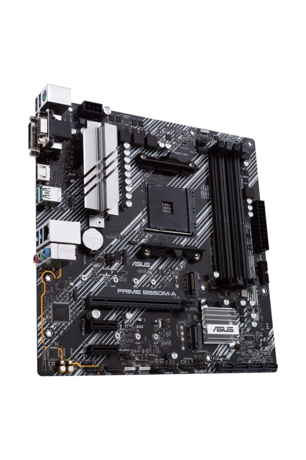 ASUS Prime B550M-A/CSM AMD AM4 (3rd Gen Ryzen microATX Commercial Motherboard (PCIe 4.0, ECC Memory, 1Gb LAN, HDMI 2.1/D-Sub, 4K@60HZ, TPM, ASUS Control Center Express) (Renewed) - Image 4