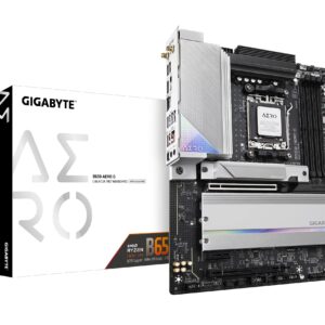 GIGABYTE B650 AERO G (AM5/ LGA 1718/ AMD B650/ ATX/ 5-Year Warranty/ DDR5/ PCIe 5.0 M.2/ PCIe 5.0/ USB 3.2 Gen2X2 Type-C/Wi-Fi 6E/ Intel 2.5GbE LAN/Motherboard) (Renewed)