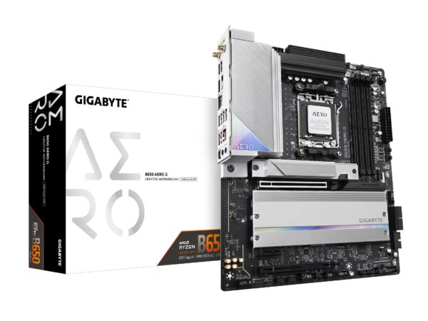 GIGABYTE B650 AERO G (AM5/ LGA 1718/ AMD B650/ ATX/ 5-Year Warranty/ DDR5/ PCIe 5.0 M.2/ PCIe 5.0/ USB 3.2 Gen2X2 Type-C/Wi-Fi 6E/ Intel 2.5GbE LAN/Motherboard) (Renewed)