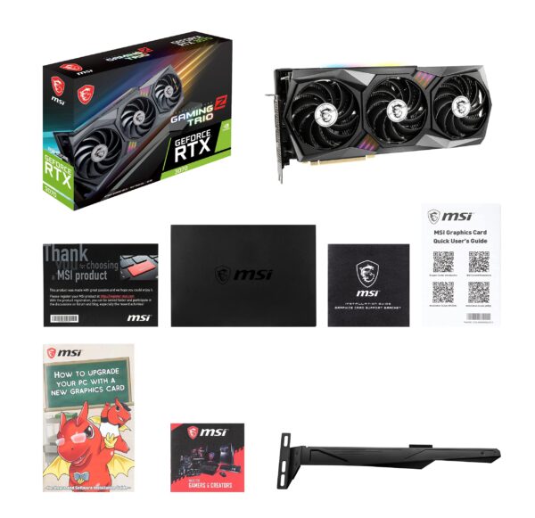 MSI Gaming GeForce RTX 3080 Gaming Z Trio 10G LHR 10GB GDRR6X 320-Bit HDMI/DP Nvlink Torx Fan 4 RGB Ampere Architecture Computer Gaming Graphics Card, NVIDIA GPU Video Cards for Gaming PC (Renewed) - Image 7