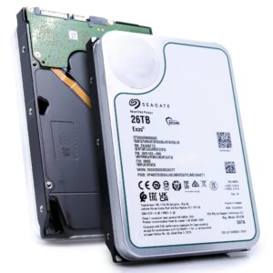 Seagate Exos 26TB Enterprise Hard Drive HDD SATA 6Gb/s 512MB Cache 7200 RPM 512e CMR Helium Sealed 3.5in Hard Drive ST26000NM000C (Renewed)
