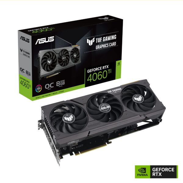 ASUS TUF Gaming GeForce RTX™ 4060 Ti OC Edition Gaming Graphics Card (PCIe 4.0, 8GB GDDR6, DLSS 3, HDMI 2.1a, DisplayPort 1.4a) (Renewed) - Image 5
