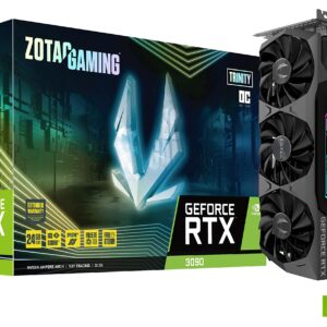 ZOTAC Gaming GeForce RTX 3090 Trinity OC 24GB GDDR6X 384-bit 19.5 Gbps PCIE 4.0 Gaming Graphics Card, IceStorm 2.0 Advanced Cooling, Spectra 2.0 RGB Lighting, ZT-A30900J-10P (Renewed)