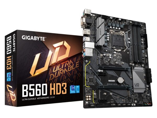 GIGABYTE B560 HD3 (LGA 1200/ Intel/ B560/ ATX/Dual M.2/ PCIe 4.0/ USB 3.2 Gen1/ Motherboard) (Renewed)