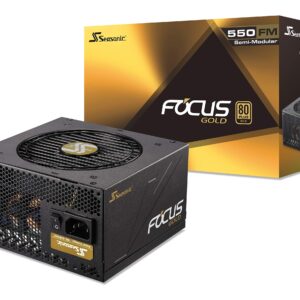 Seasonic FOCUS 550 Gold SSR-550FM 550W 80+ Gold ATX12V & EPS12V Semi-Modular 7 Year Warranty Compact 140 mm Size Power Supply (Renewed)