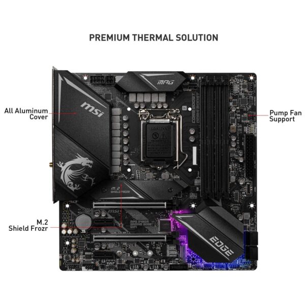 MSI MPG Gaming Edge Intel Z490 LGA 1200 Micro ATX DDR4-SDRAM Motherboard (Renewed) - Image 2