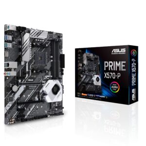 Asus Prime X570-P Ryzen 3 AM4 with PCIe Gen4, Dual M.2 HDMI, SATA 6GB/s USB 3.2 Gen 2 ATX Motherboard (Renewed)