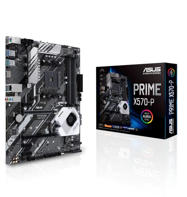 Asus Prime X570-P Ryzen 3 AM4 with PCIe Gen4, Dual M.2 HDMI, SATA 6GB/s USB 3.2 Gen 2 ATX Motherboard (Renewed)