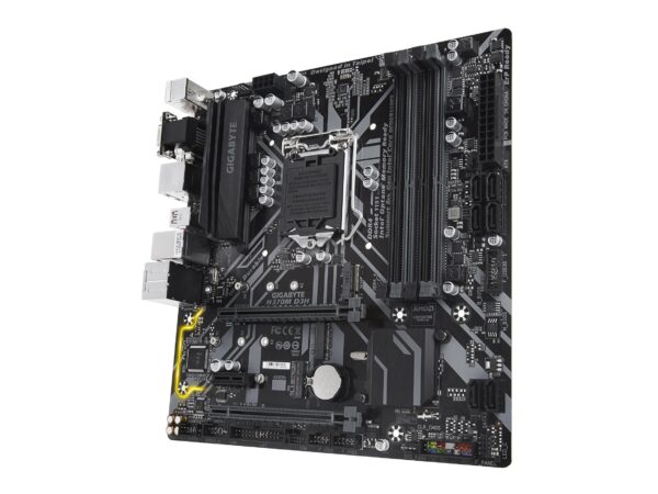 GIGABYTE H370M D3H (LGA1151/Intel/Micro ATX/2-Way Crossfire/DDR4/USB 3.1 Gen 2 (USB3.1) Type A/M.2/Motherboard) (Renewed) - Image 4
