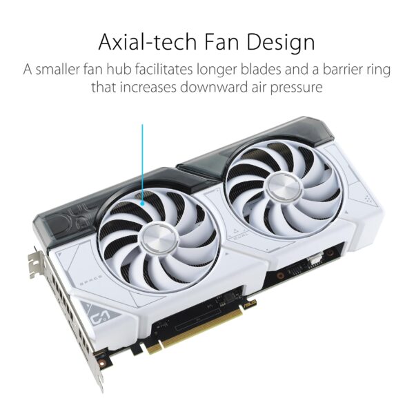 ASUS Geforce RTX 4070 Super OC 12GB White Graphic Card DUAL-RTX4070S-O12G-WHITE - Image 2