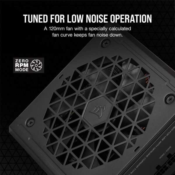 CORSAIR RM650 80 Plus Gold Fully Modular Low-Noise ATX 650 Watt Power Supply - NA - Black (Renewed) - Image 4