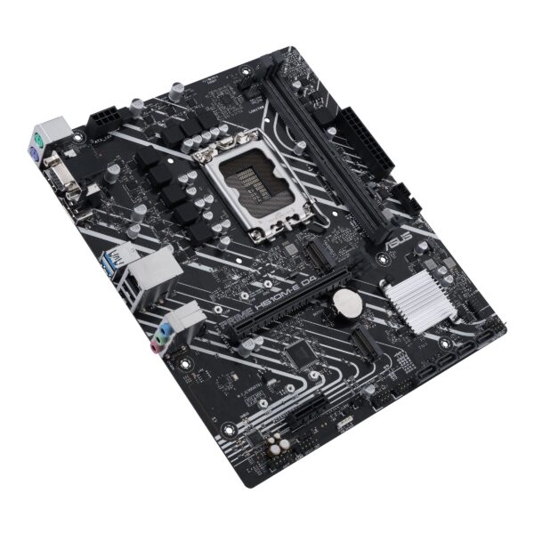 ASUS Prime H610M-E D4 LGA 1700(Intel 12th Gen) mATX Motherboard (PCIe 4.0, DDR4,2xM.2 Slots,1Gb LAN,DisplayPort/HDMI/D-Sub, USB 3.2 Gen 1 Ports, SATA 6 Gbps, COM Header, RGB Header) (Renewed) - Image 5