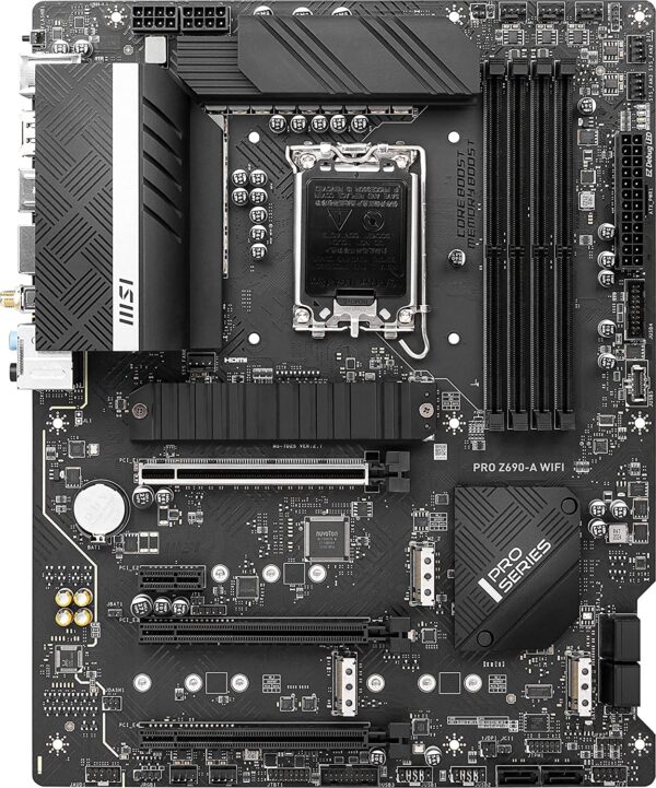 MSI PRO Z690-A WiFi ProSeries Motherboard (ATX, 12th Gen Intel Core, LGA 1700 Socket, DDR5, PCIe 5, 2.5G LAN, M.2 Slots, Wi-Fi 6E) (Renewed) - Image 2