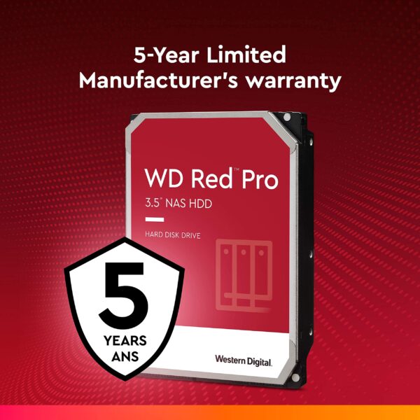 WD Red Pro 8TB NAS Internal Hard Drive - 7200 RPM Class, SATA 6 Gb/s, CMR, 256 MB Cache, 3.5 - WD8003FFBX (Renewed) - Image 5
