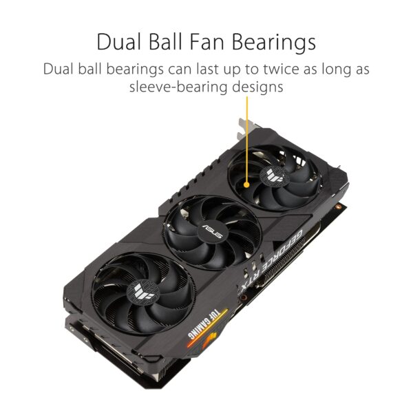 ASUS TUF Gaming NVIDIA GeForce RTX 3070 Ti OC Edition Graphics Card (PCIe 4.0, 8GB GDDR6X, HDMI 2.1, DisplayPort 1.4a, Dual Ball Fan Bearings, Military-Grade Certification, GPU Tweak II) (Renewed) - Image 5