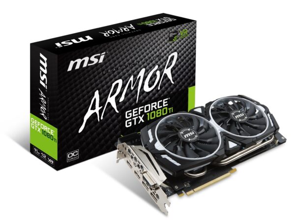 MSI GeForce GTX 1080 Ti Armor 11G OC Video Graphics Card (Renewed)