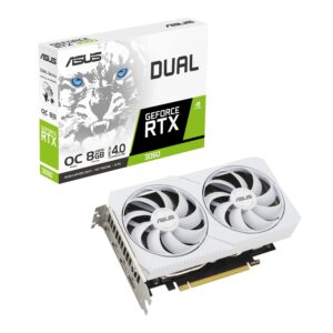 Asus Dual GeForce RTX™ 3060 White OC Edition 8GB GDDR6 (PCIe 4.0, 8GB GDDR6, HDMI 2.1, DisplayPort 1.4a) (Renewed)