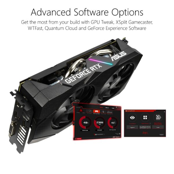 ASUS GeForce RTX 2060 Overclocked 6G GDDR6 Dual-Fan EVO Edition VR Ready HDMI DisplayPort DVI Graphics Card (DUAL-RTX2060-O6G-EVO) (Renewed) - Image 5
