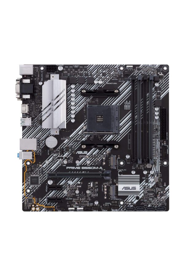 ASUS Prime B550M-A/CSM AMD AM4 (3rd Gen Ryzen microATX Commercial Motherboard (PCIe 4.0, ECC Memory, 1Gb LAN, HDMI 2.1/D-Sub, 4K@60HZ, TPM, ASUS Control Center Express) (Renewed) - Image 2