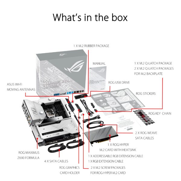 ASUS ROG Maximus Z690 Formula(WiFi 6E)LGA1700(Intel 12th Gen)ATX Water cooling gaming motherboard(PCIe 5.0,DDR5,20+1 power stages,LiveDash 2”OLED,5xM.2,PCIe 5.0 Hyper M.2 Card bundled) (Renewed) - Image 6