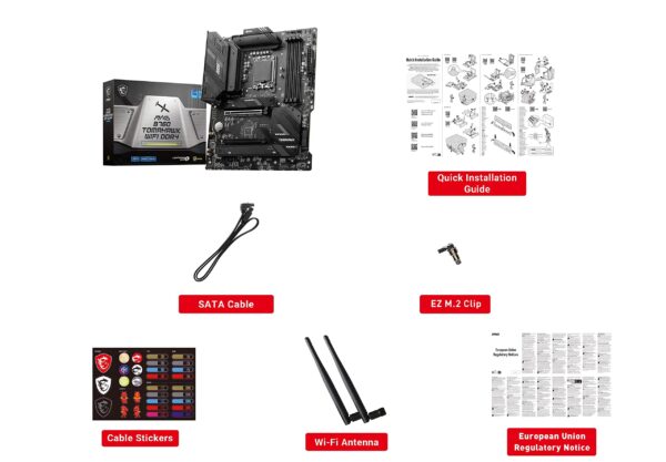 MSI MAG B760 Tomahawk WiFi DDR4 Gaming Motherboard (Supports 12th/13th Gen Intel Processors, LGA 1700, DDR4, PCIe 5.0, M.2, 2.5Gbps LAN, USB 3.2 Gen2, Wi-Fi 6E, ATX) (Renewed) - Image 4
