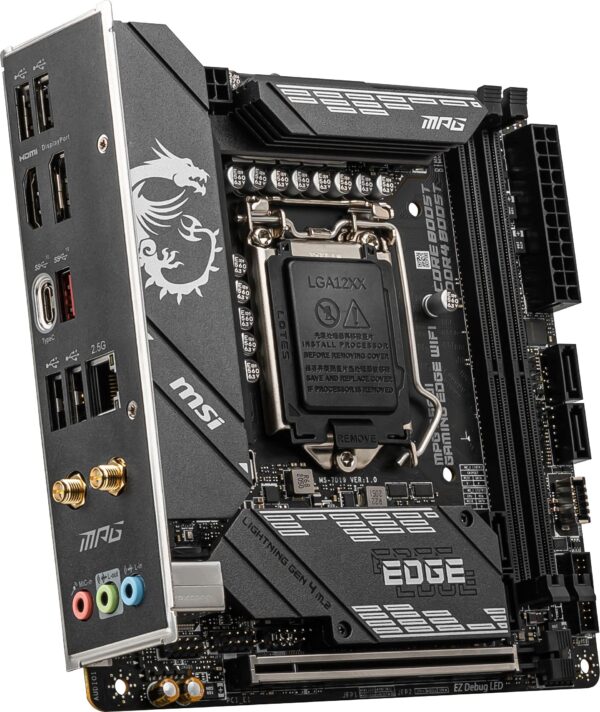 MSI MPG B560I Gaming Edge WiFi Gaming Motherboard (m-ITX, 11th/10th Gen Intel Core, LGA 1200 Socket, DDR4, CFX, M.2 Slots, USB 3.2 Gen 2, 2.5G LAN, DP/HDMI, Wi-Fi 6E) (Renewed) - Image 5