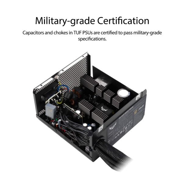 ASUS TUF GAMING 750W Bronze PSU, Power Supply(Axial-tech fan design, Dual Ball Fan Bearings, 0dB Technology, 80 PLUS Bronze Certification, 80cm 8-pin CPU Connector, 6-year Warranty) (Renewed) - Image 2