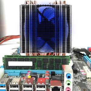 Temperature Control 6 Heatpipe Dual-Tower CPU Cooler, Quiet 800-2200 CPU Air Cooler, Suitable for AMD, Intel 775, 1150, 1151, 1155, 1156, 1366(Blue Light)