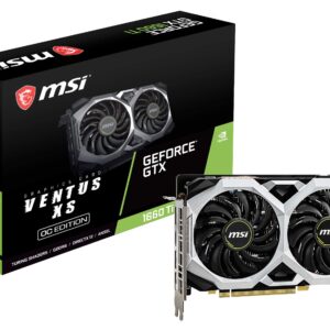 MSI Gaming GeForce GTX 1660 Ti 6GB GDRR6 - 192-bit HDMI/DP, Dual Fan, VR Ready, OC Graphics Card for Gaming PC, NVIDIA Video Card GPU (GTX 1660 TI Ventus XS 6G OC) Computer Graphics Cards (Renewed)