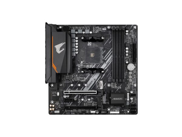 Gigabyte GIGABYTE B550M AORUS Elite (AM4/ AMD/ B550/ Micro-ATX/ DDR4/ Dual M.2/ PCIe 4.0/ Realtek GbE LAN/Gaming Motherboard) (Renewed) - Image 2