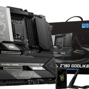 MSI MEG Z790 GODLIKE Gaming Motherboard (Supports 12th/13th/ 14th Gen Intel Processors, LGA 1700, DDR5, PCIe 5.0, M.2, 10Gbps LAN, USB 3.2 Gen2, Wi-Fi 6E, Bluetooth 5.3, Thunderbolt, E-ATX) (Renewed)
