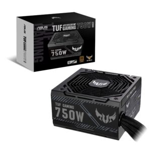 ASUS TUF GAMING 750W Bronze PSU, Power Supply(Axial-tech fan design, Dual Ball Fan Bearings, 0dB Technology, 80 PLUS Bronze Certification, 80cm 8-pin CPU Connector, 6-year Warranty) (Renewed)