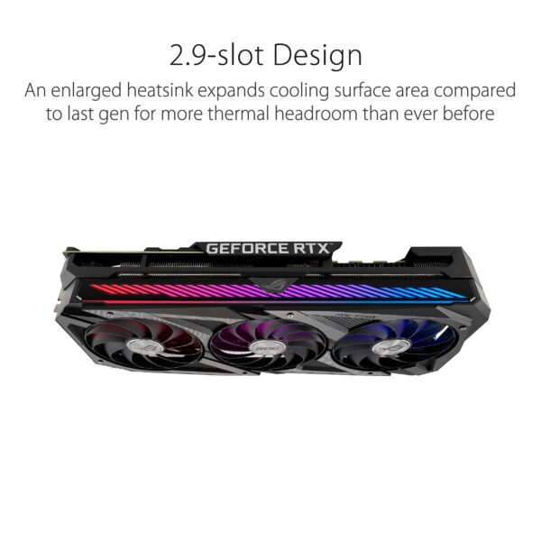 ASUS ROG Strix NVIDIA GeForce RTX 3080 Ti OC Edition Gaming Graphics Card (PCIe 4.0, 12GB GDDR6X, HDMI 2.1, DisplayPort 1.4a, Axial-tech Fan , 2.9-Slot, Super Alloy Power II, GPU Tweak II) (Renewed) - Image 4