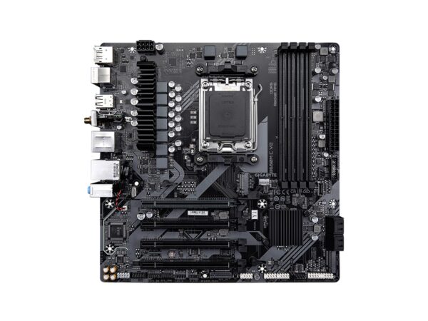 GIGABYTE B650M C V2 (AM5/ LGA 1718/ AMD/ B650/ Micro-ATX/ 5-Year Warranty/ DDR5/ PCIe 4.0 M.2/ PCIe 4.0/ USB 3.2 Gen1 Type-C/ 1GbE LAN/Motherboard) (Renewed) - Image 2