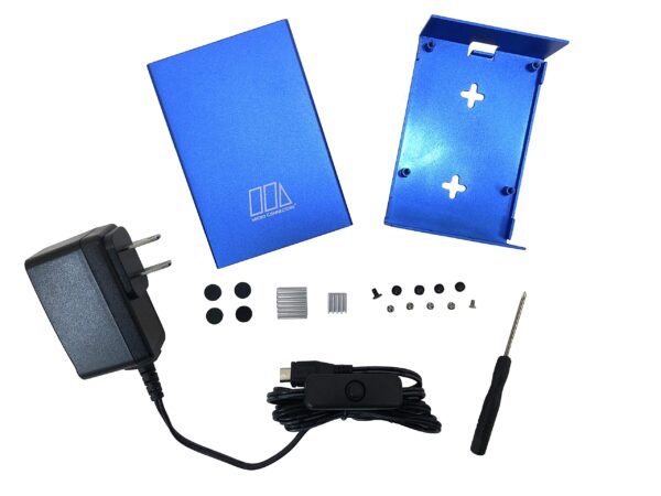 Micro Connectors Aluminum Raspberry Pi 3 Case for Model B B+ with Heatsinks and UL Approved On/Off Switch 5V/2.5A Power Supply Adapter - Blue (RAS-03BLPWR-PI) - Image 6