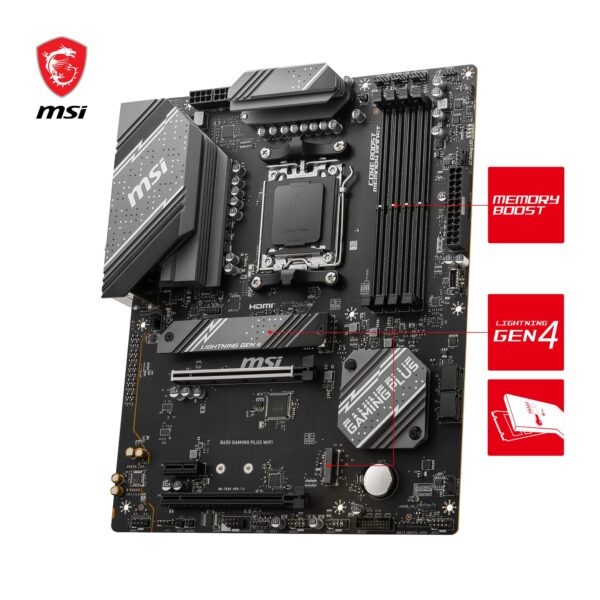 MSI B650 GAMING PLUS WIFI motherboard AMD B650 Socket AM5 ATX (Renewed) - Image 3