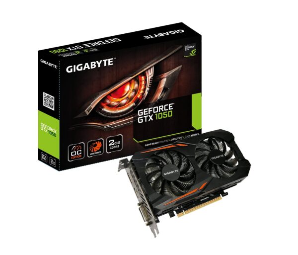 Gigabyte Geforce GTX 1050 2GB GDDR5 128 Bit PCI-E Graphic Card (GV-N1050OC-2GD) (Renewed)