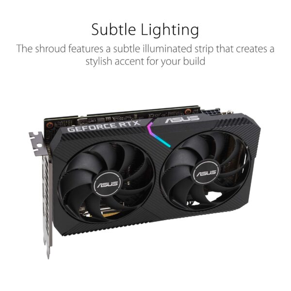 Asus Dual GeForce RTX™ 3060 OC Edition 8GB GDDR6 (PCIe 4.0, 8GB GDDR6, HDMI 2.1, DisplayPort 1.4a) (Renewed) - Image 4