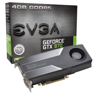 EVGA GTX 970 4GB GDDR5 256bit, DVI-I, DVI-D, HDMI, DP SLI Ready Graphics Card (04G-P4-1970-KR) (Renewed)